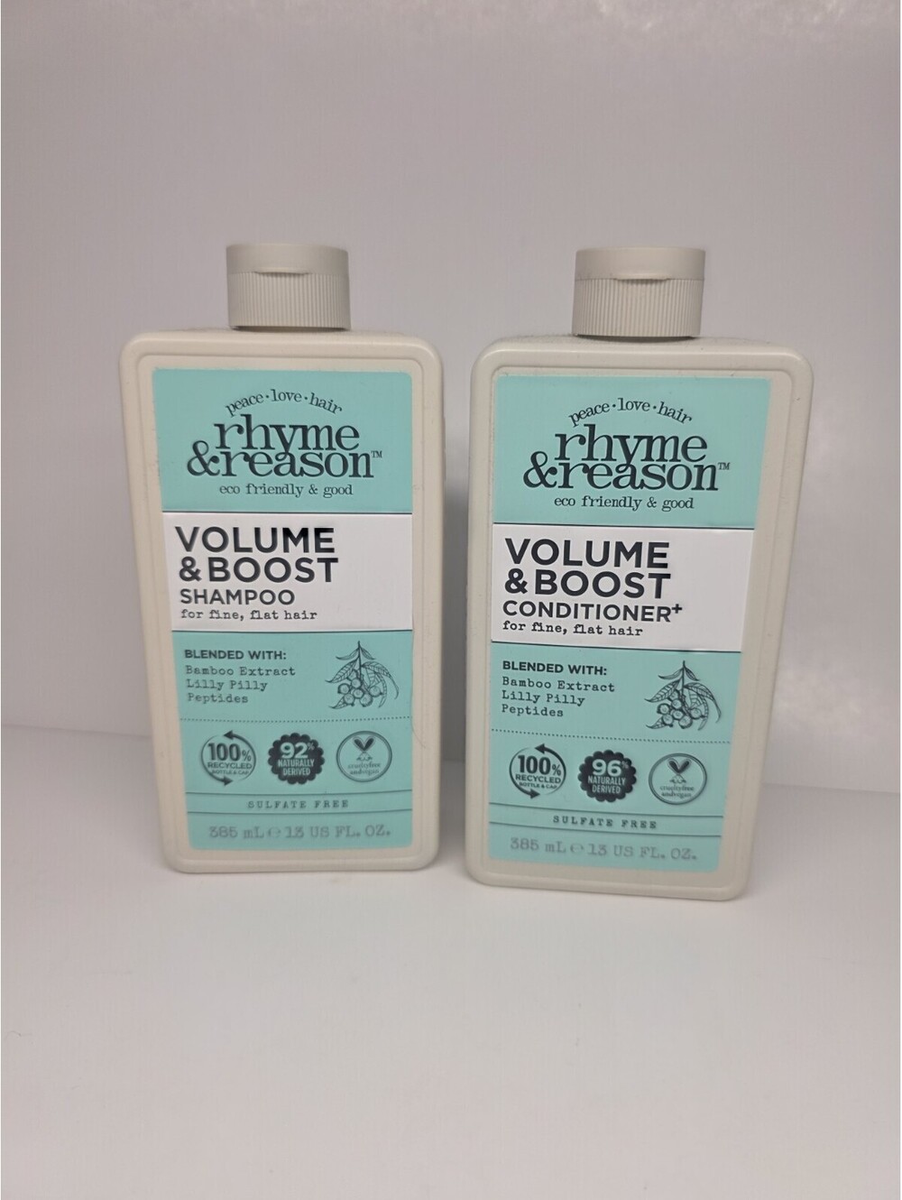 Rhyme And Reason Volume And Boost shampoo & conditioner  for fine flat hair 13oz